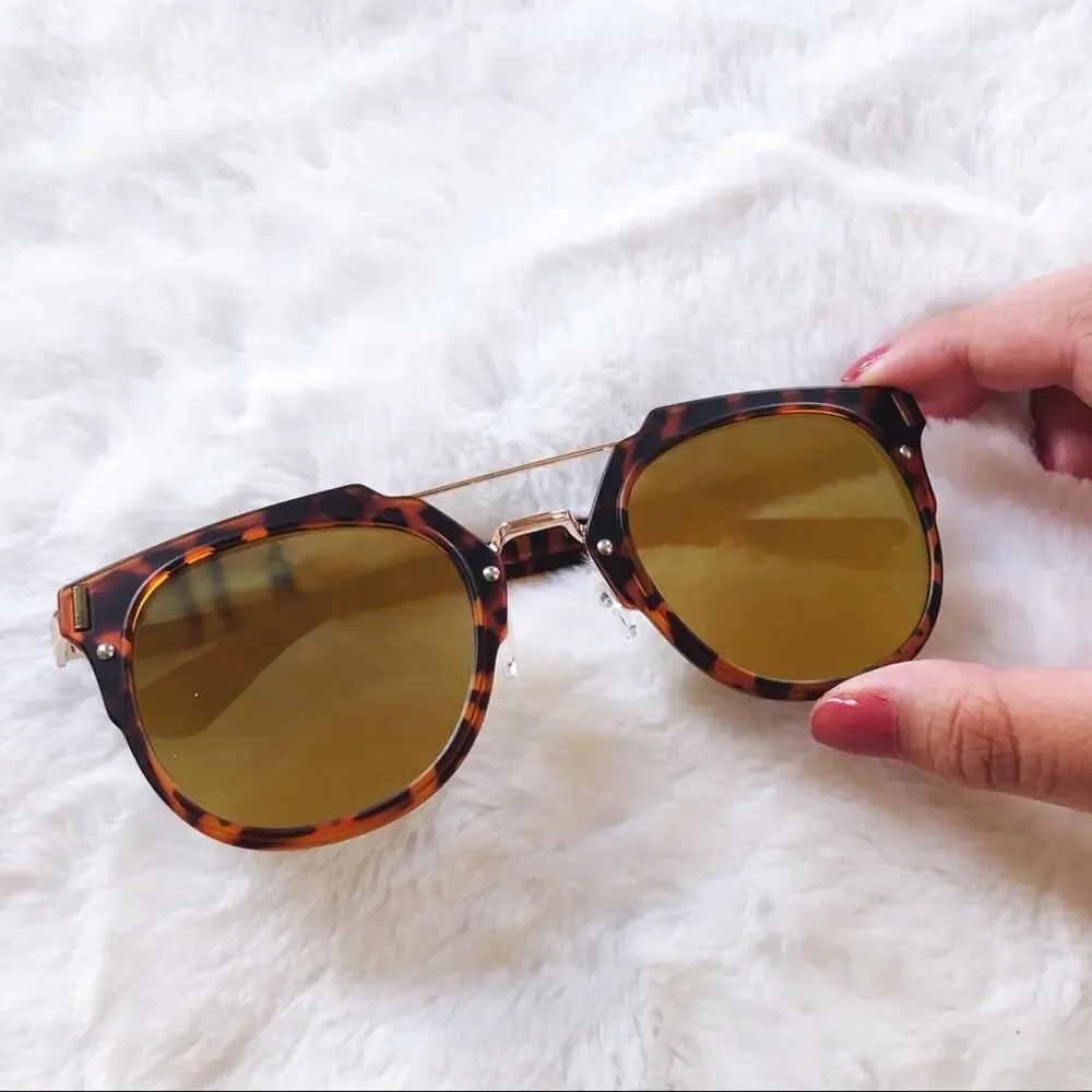 Taylor Tortoise Brown Brow Bar Sunglasses